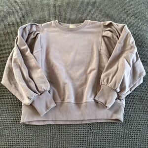 Stylish Puff Sleeve Sweatshirt